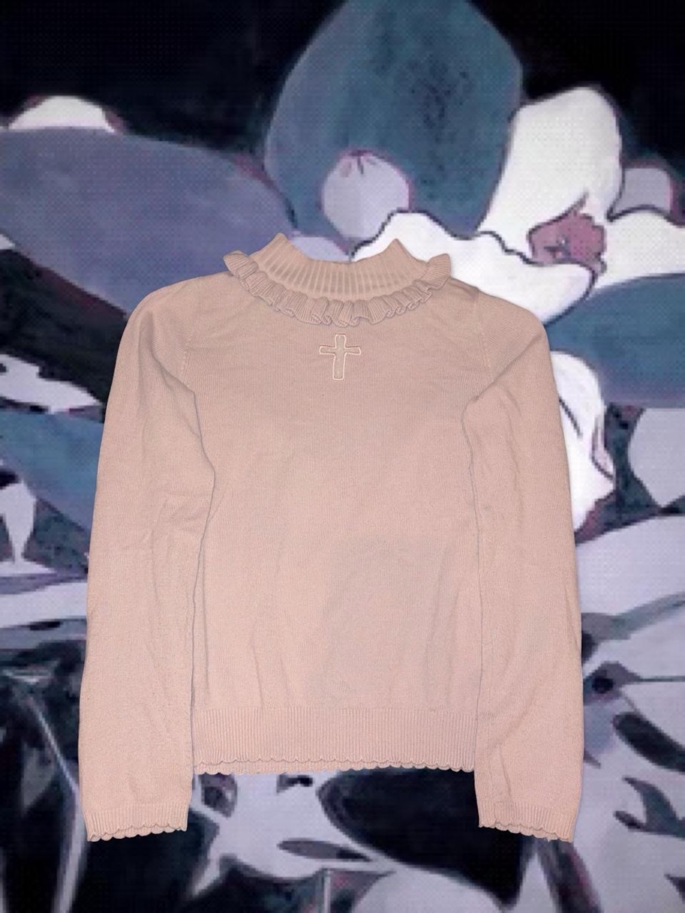 Ank Rouge Pink Cross Sweater